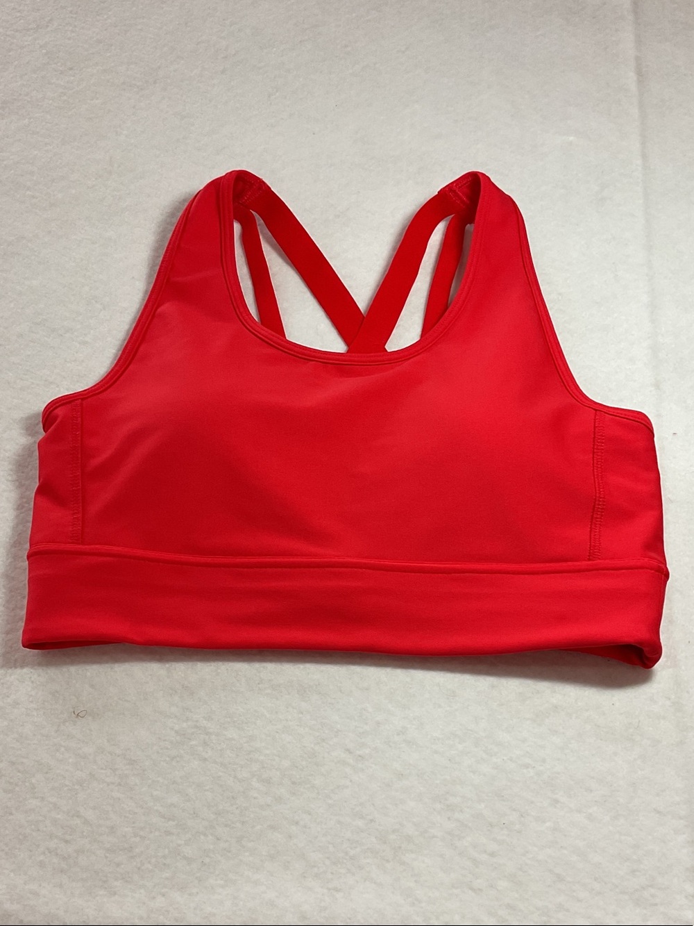 DSG Red Racerback Sports Bra with Crisscross Straps
